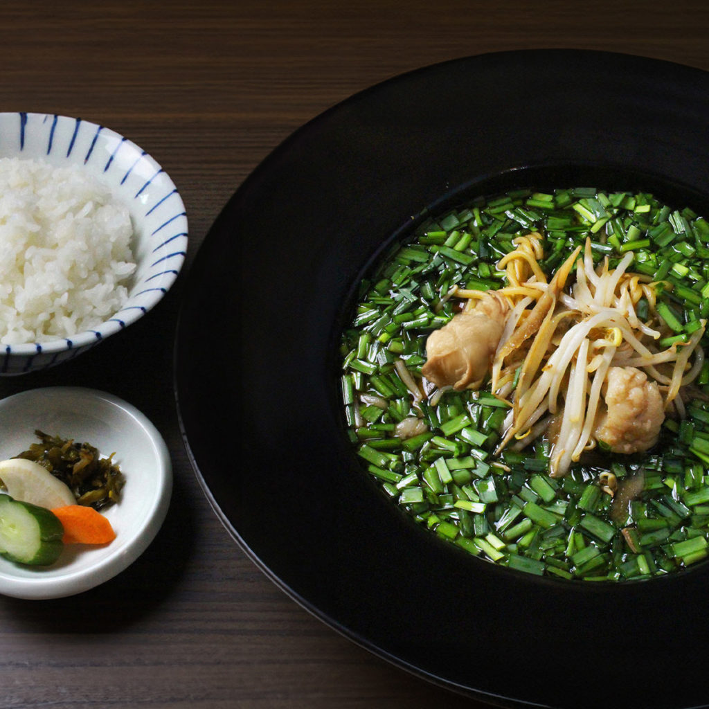 秋のランチメニュー/⽷島ニラの⽜もつちゃんぽん