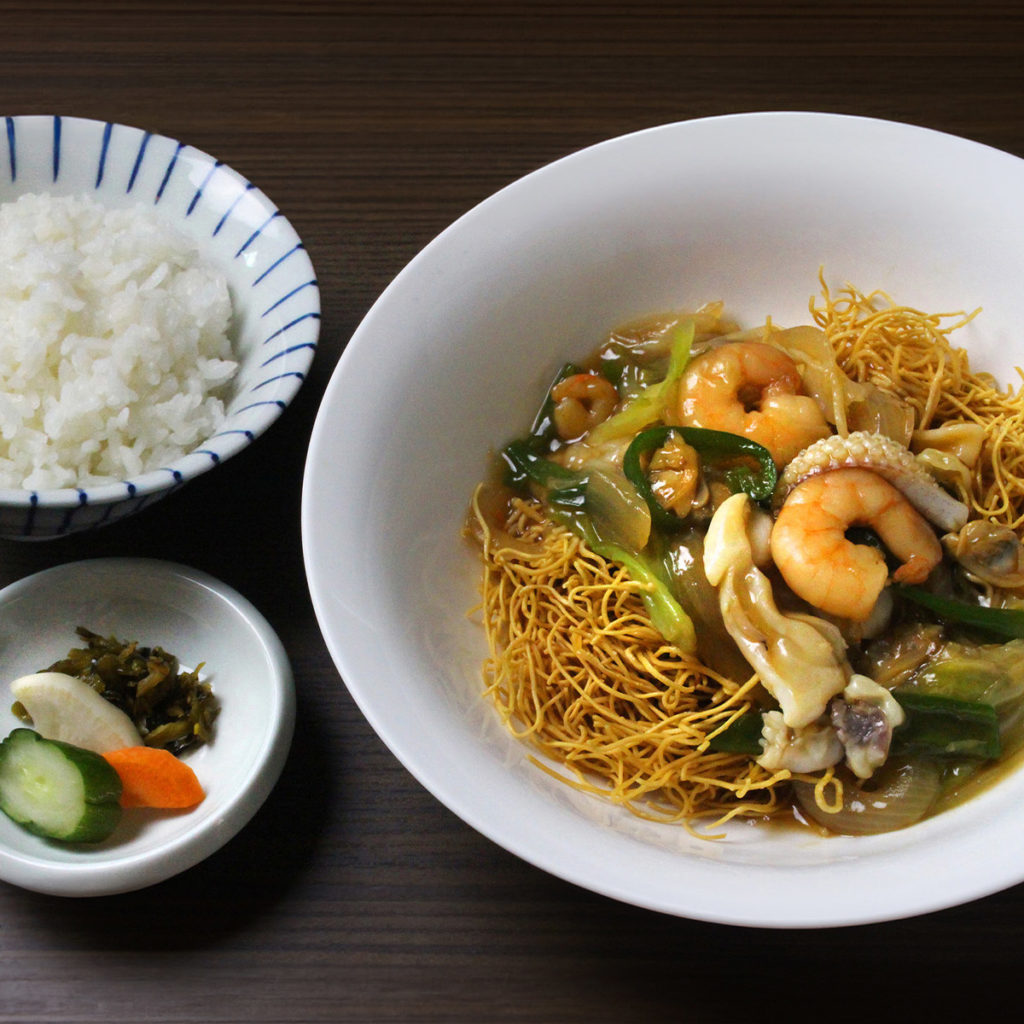 秋のランチメニュー/海鮮皿うどん